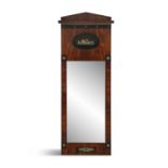 A FRENCH EMPIRE MAHOGANY PIER MIRROR, 19th Century, of upright rectangular shape, with plain glass