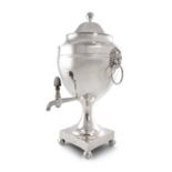 A RARE GEORGE III IRISH SILVER SAMOVAR, Dublin 1803, mark of Robert Breading, with a domed top and