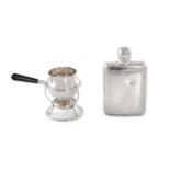 A SMALLL SILVER HOT-TODDY WARMER AND STAND, London 1924, mark of Goldsmiths & Silversmiths