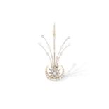 A LATE 19TH CENTURY DIAMOND AIGRETTE BROOCH, CIRCA 1880 Of stylised star and crescent motif, set