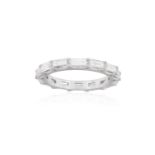 A DIAMOND ETERNITY RING The continuous row of baguette-cut diamonds weighing approximately 1.50ct in