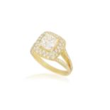 A DIAMOND SINGLE-STONE RING The cushion modified brilliant-cut diamond weighing 1.20ct, within a