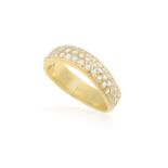 A DIAMOND RING The frontispiece pavé-set with brilliant-cut diamonds, mounted in 18K gold,