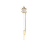 A JEWELLED GOLD TIE PIN The finial formed as a bee, the wings set with single-cut diamonds and