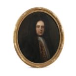 18TH CENTURY SCHOOL Lawrence Hyde, Earl of Rochester, Half-length oval portrait Oil on canvas, 73