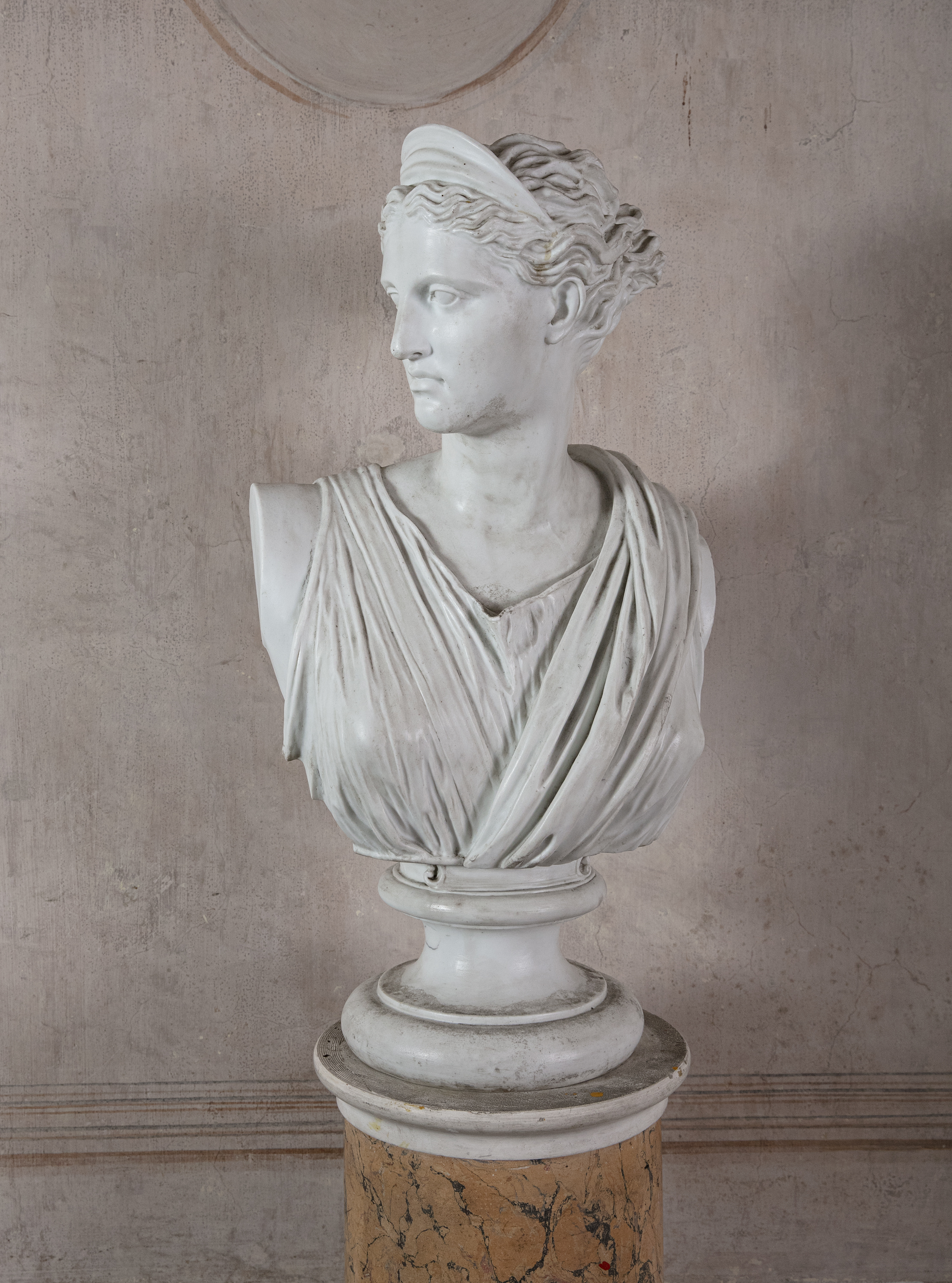 FOUR 19TH CENTURY POLISHED PLASTER CLASSICAL BUSTS AFTER THE ANTIQUE Provenance: Collection of the - Image 3 of 4