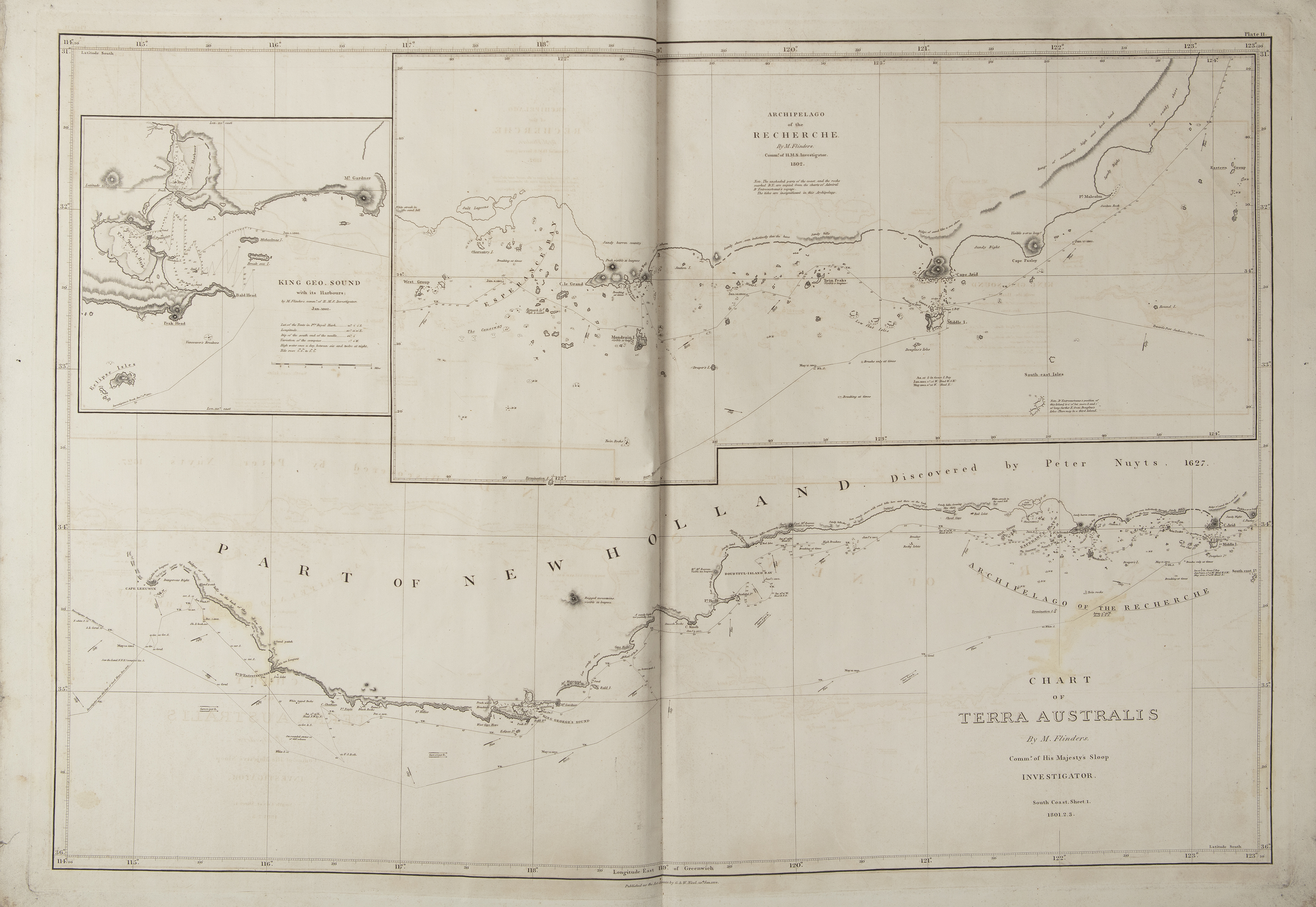 MATTHEW FLINDERS (BRITISH 1774 - 1814) A Voyage to Terra Australis, showing the parts explored - Image 12 of 19