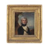 18TH CENTURY SCHOOL Robert L. Fitzgerald, half-length portrait Oil on canvas, 23 x 19cm