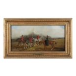 STYLE OF SAMUEL HENRY ALKEN JNR (1810- 1894) Hunting Scenes A set of four oil on panel, 15 x 29.5 cm