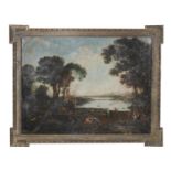 AFTER CLAUDE LORRAINE (1600-1682) A Large Classical Landscape Oil on canvas, 145 x 190cm Provenance: