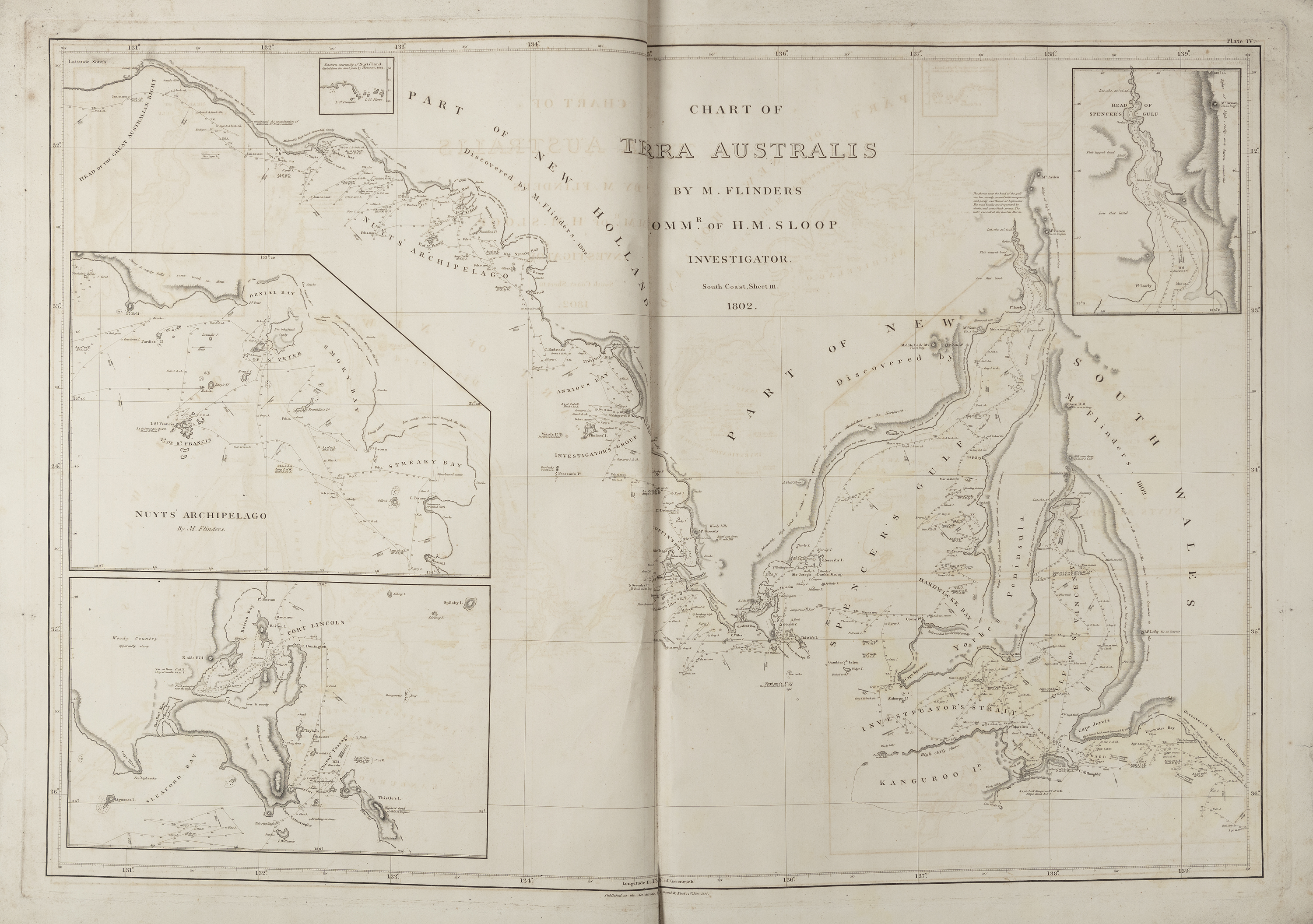 MATTHEW FLINDERS (BRITISH 1774 - 1814) A Voyage to Terra Australis, showing the parts explored - Image 15 of 19