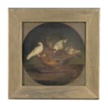 ITALIAN SCHOOL Pliny's Doves Oil on canvas, 28 x 28cm Provenance: Collection of the Peck Family,