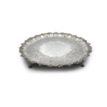 AN HISTORIC IRISH GEORGE III SILVER LARGE PRESENTATION SALVER, by William Nolan, Dublin 1819,