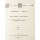 'ENGLISH FURNITURE OF THE EIGHTEENTH CENTURY' In three volumes, by Herbert Cescinsky, published by