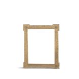 AN ENGLISH 18TH CENTURY 'KIT KAT' PICTURE FRAME, of rectangular form, with outset corners, set