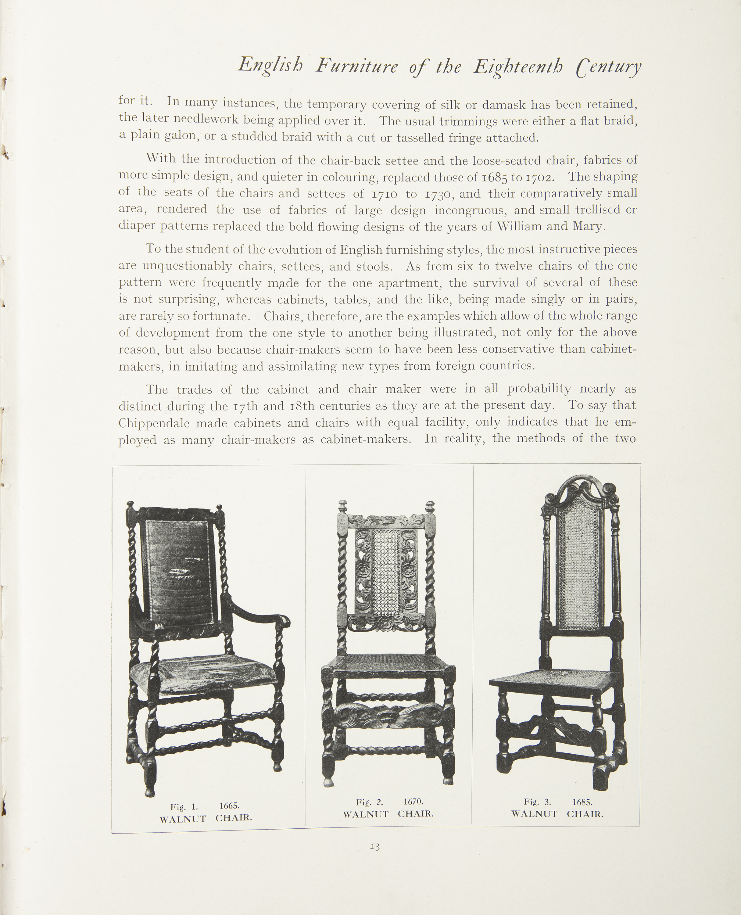 'ENGLISH FURNITURE OF THE EIGHTEENTH CENTURY' In three volumes, by Herbert Cescinsky, published by - Image 2 of 5