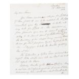 DANIEL O'CONNELL (1775 - 1847) THE LIBERATOR AN IMPORTANT HOLOGRAPH LETTER (single sheet) ,