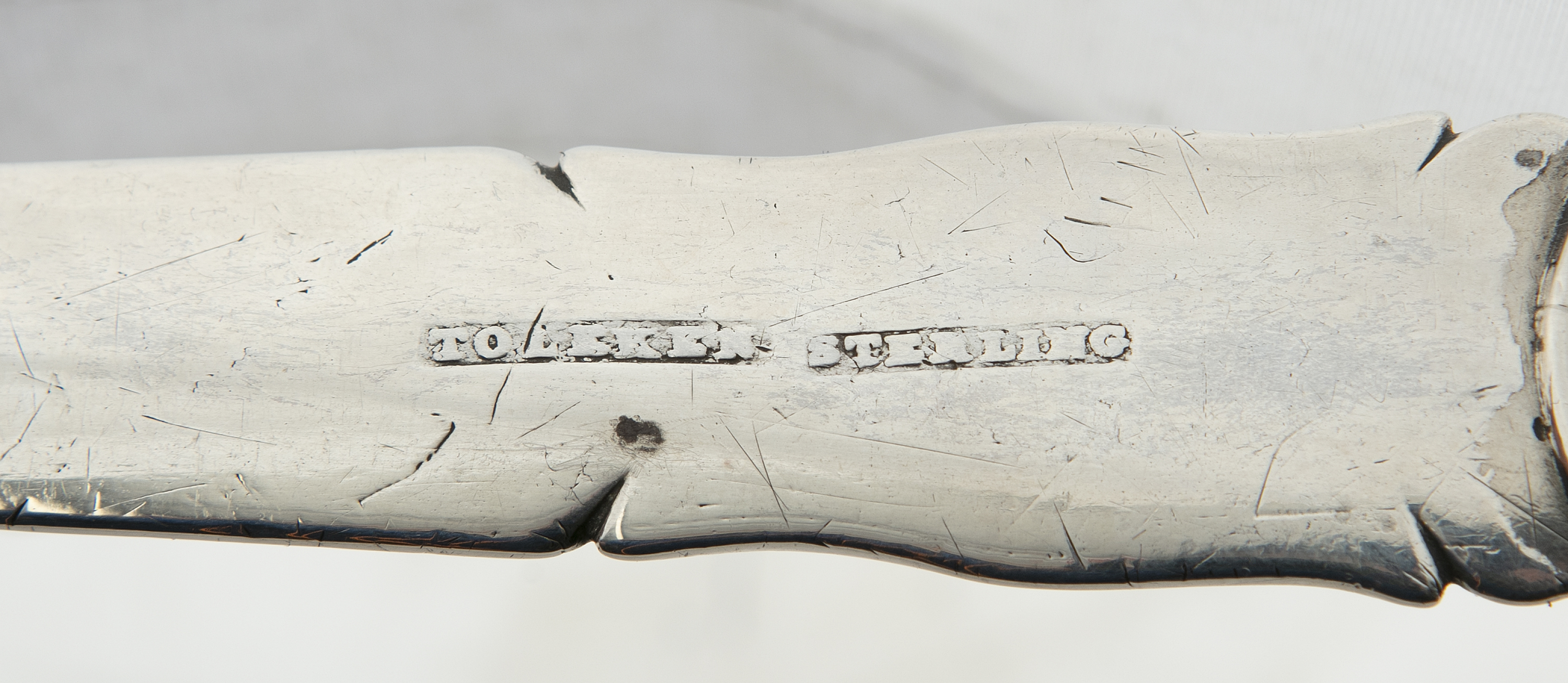 A GEORGE III IRISH PROVINCIAL SILVER MEAT SKEWER, Cork (lacking date mark), makers mark of John - Image 3 of 3