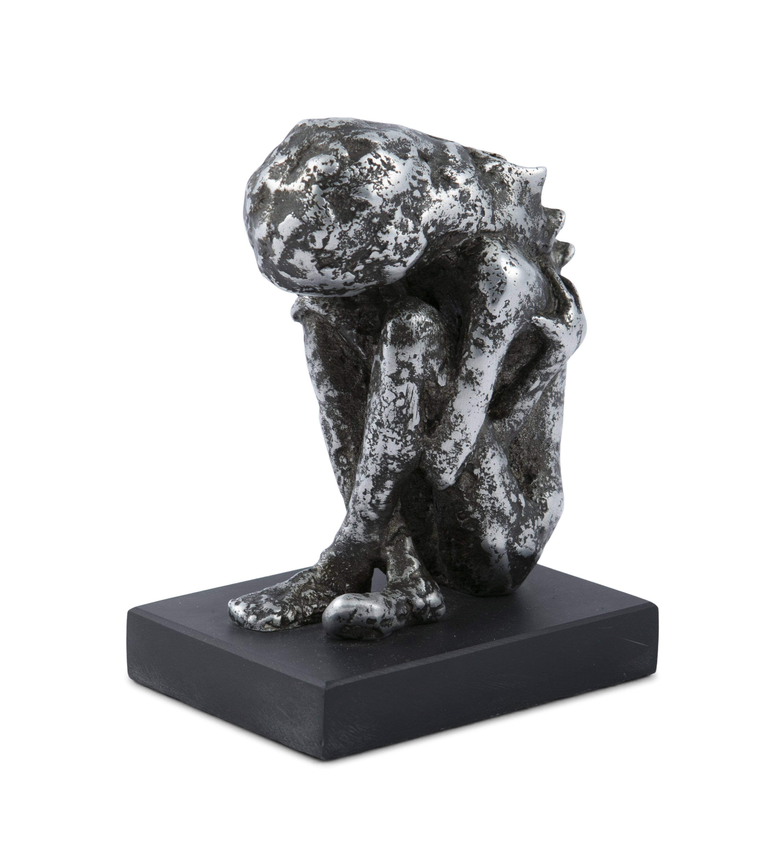 Rowan Gillespie (b.1953) Seated Figure (1974) Cast aluminium, 12.7 x 9.5 x 5cm (5 x 3¾ x 2'') - Image 2 of 2