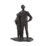 Melanie Le Brocquy HRHA (1919-2018) Father and Son Bronze, 28cm high Signed with initials and