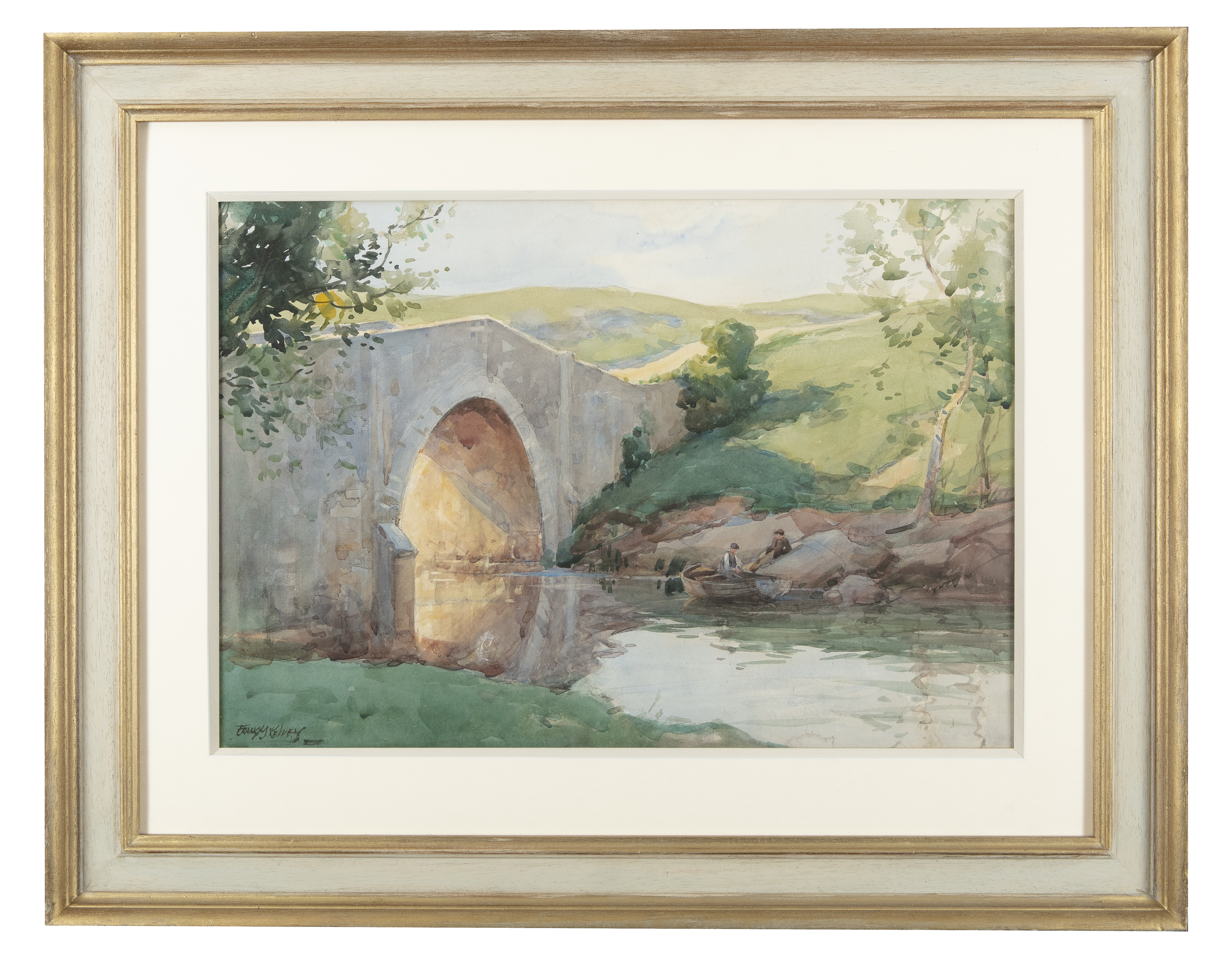 Frank McKelvey RHA RUA (1895-1974) A Bridge in Donegal Watercolour, 36 x 52.5cm (14¼ x 20¾'') Signed - Image 3 of 5