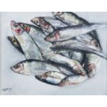 Dale Pring MacSweeney (b.1949) Little Fishes Oil on canvas, 19.5 x 24.5cm (7¾ x 9¾'') Signed and