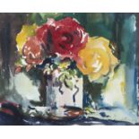 George Pennefather (1905-1967) Roses Study I Watercolour, 21 x 25.5cm (8¼ x 10'') Signed and dated