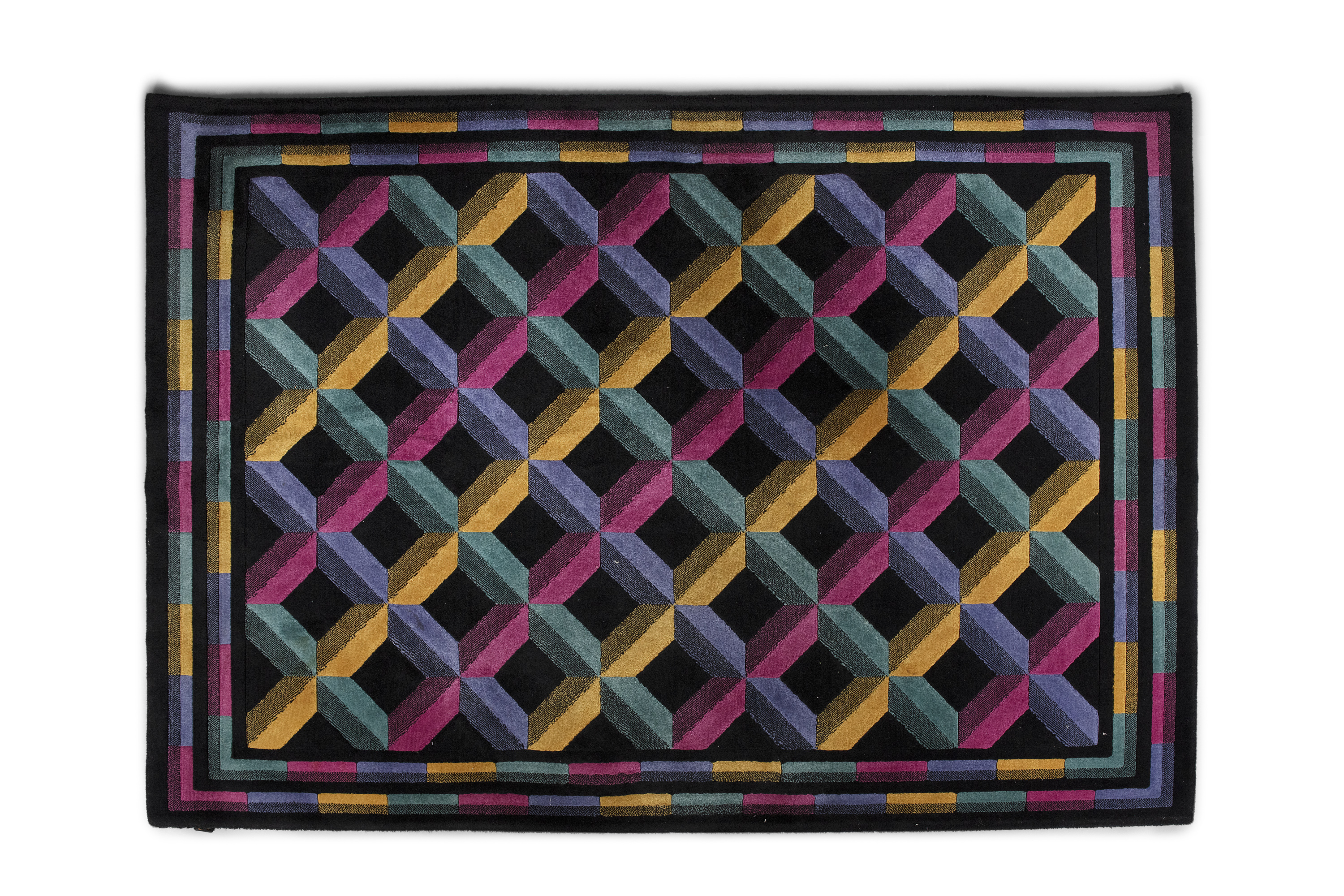 MISSONI A wool rug designed by Missoni produced by T. J. Vestor. c. 1980. 240 x 167 cm