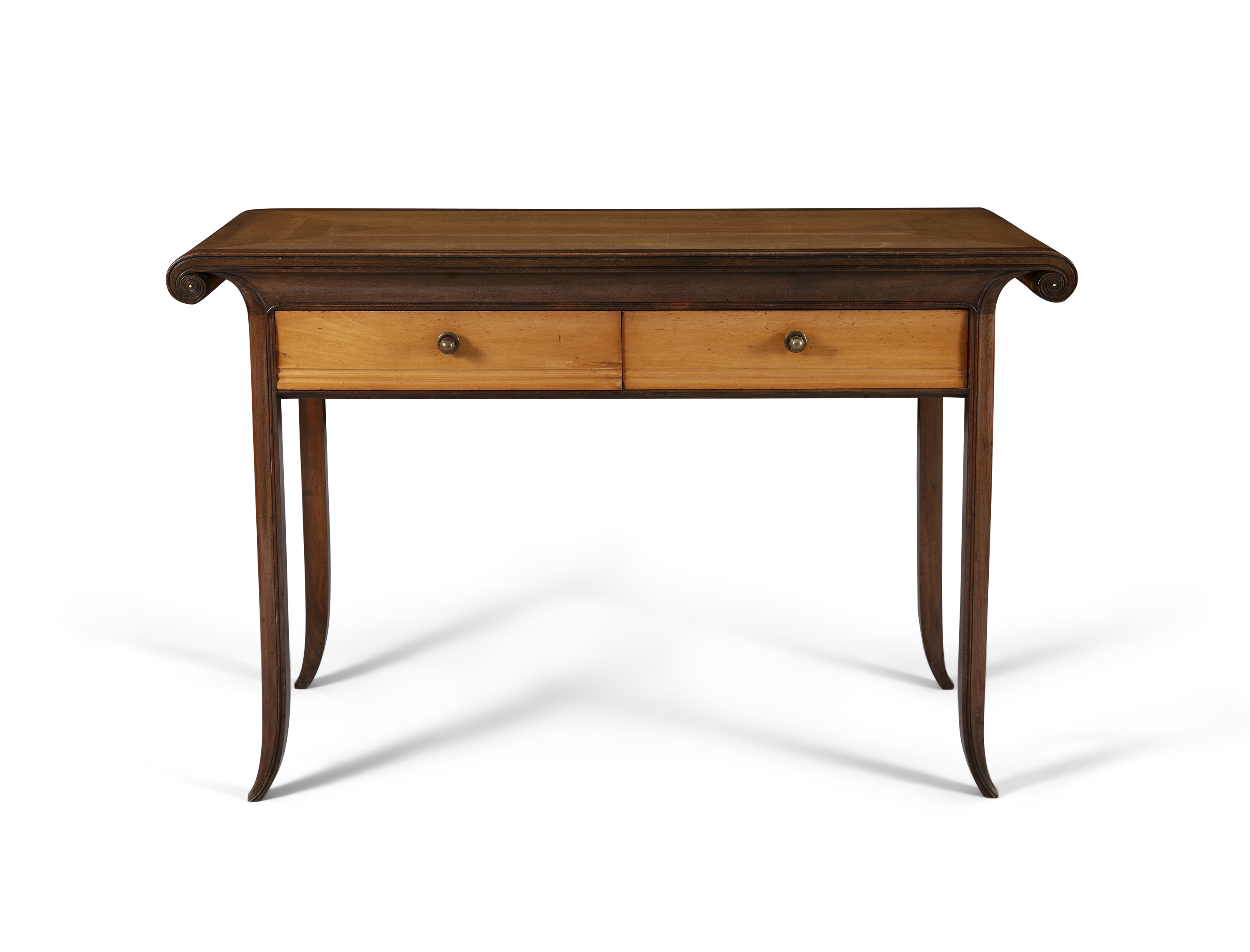 LOUIS MAJORELLE An Art Nouveau console by Louis Majorelle, mahogany and satin-birch, with two