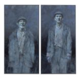 Cian McLoughlin (b.1973) Didi and Gogo Diptych, oil on canvas, 188 x 180cm Signed Provenance: The