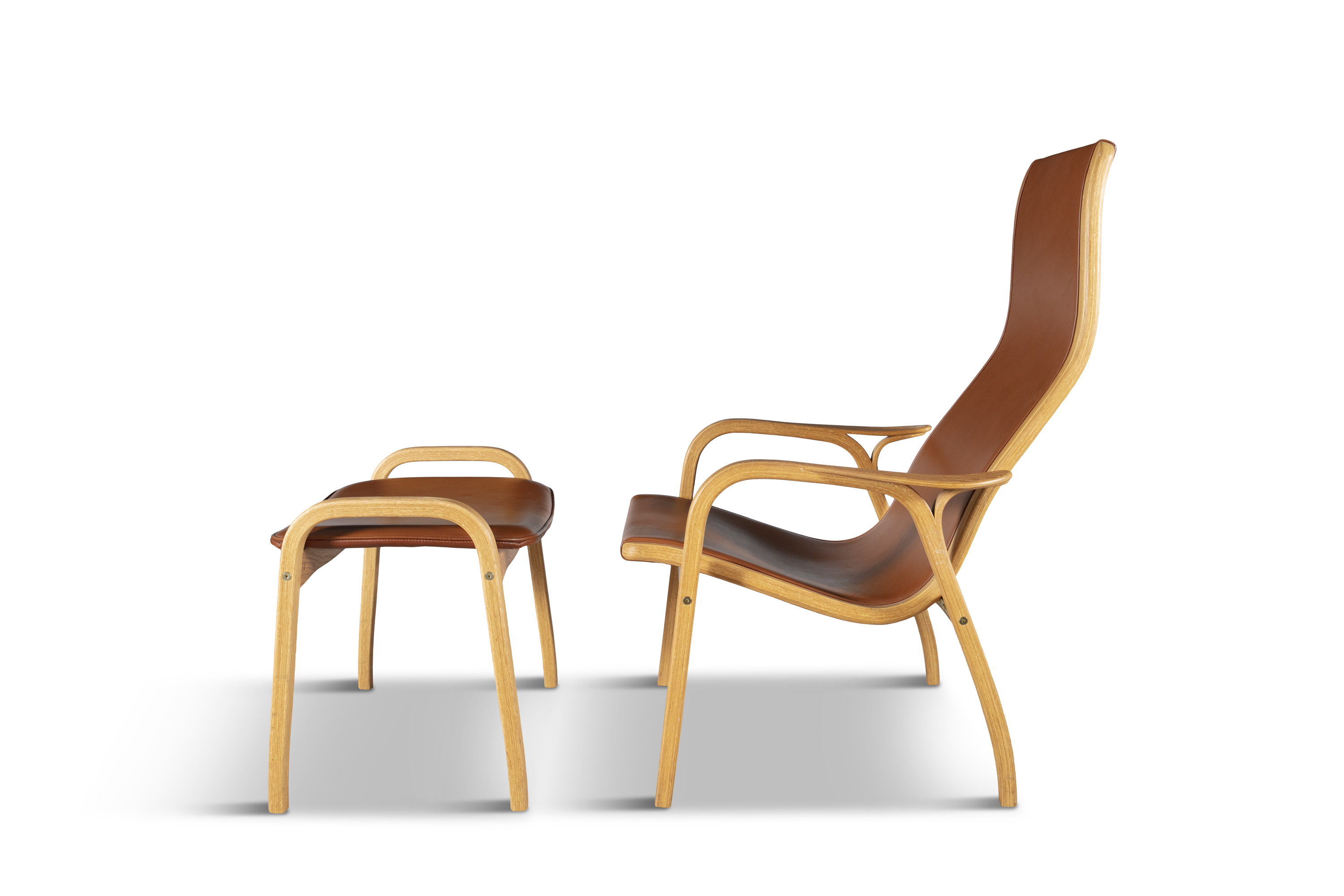 YNGVE EKSTROM (1913-1988) A lamino chair and foot stool, designed by Yngve Ekstrom and produced by - Image 3 of 4