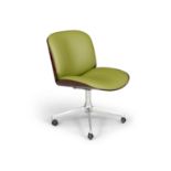 ICO PARISI A rosewood office chair with green leather upholstery by Ico Parisi for MIM, Roma. c.