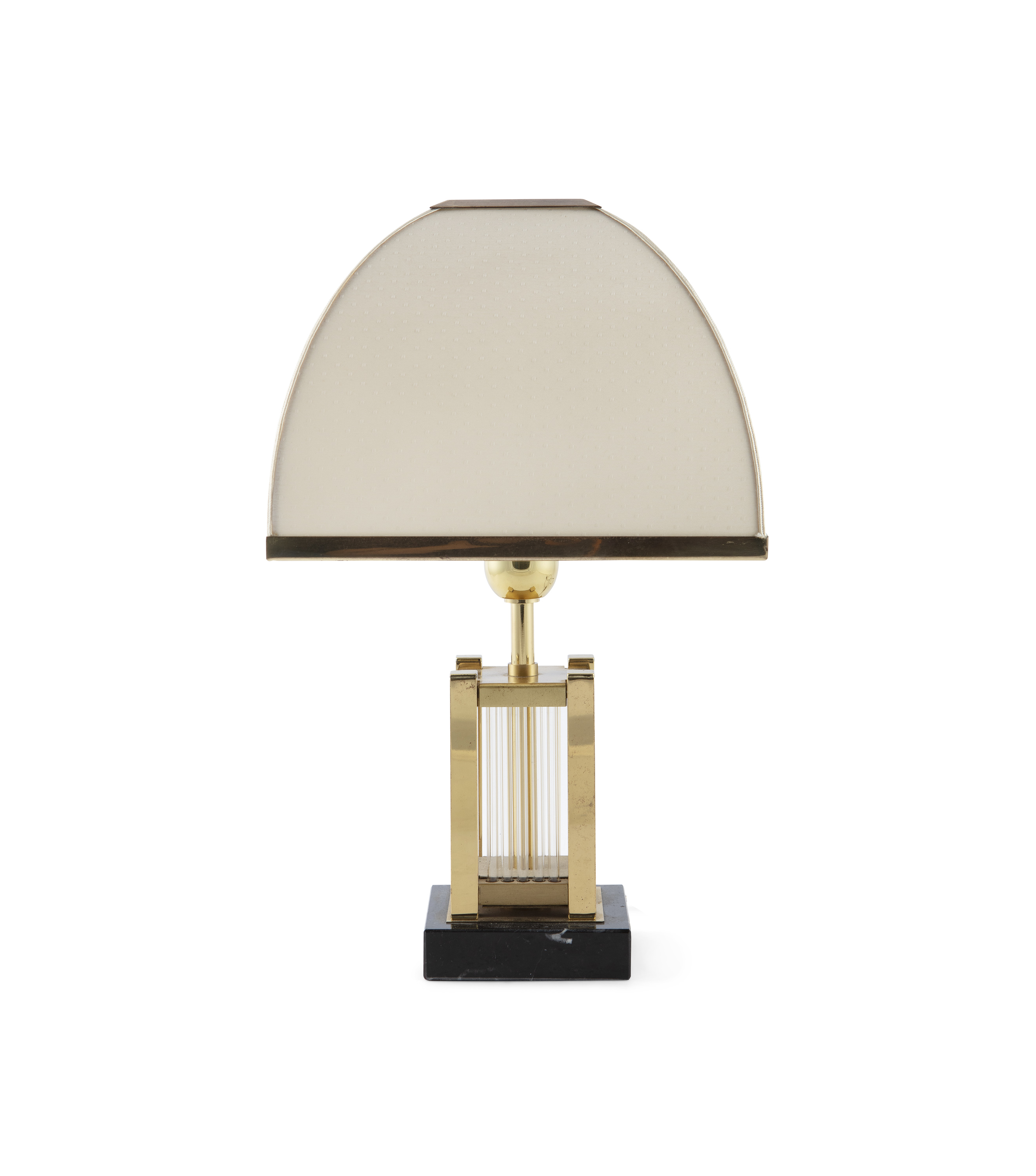 ROMEO REGA A Romeo Rega lamp in brass and glass, on a marble base, Italy c.1960. 42cm high - Image 2 of 3