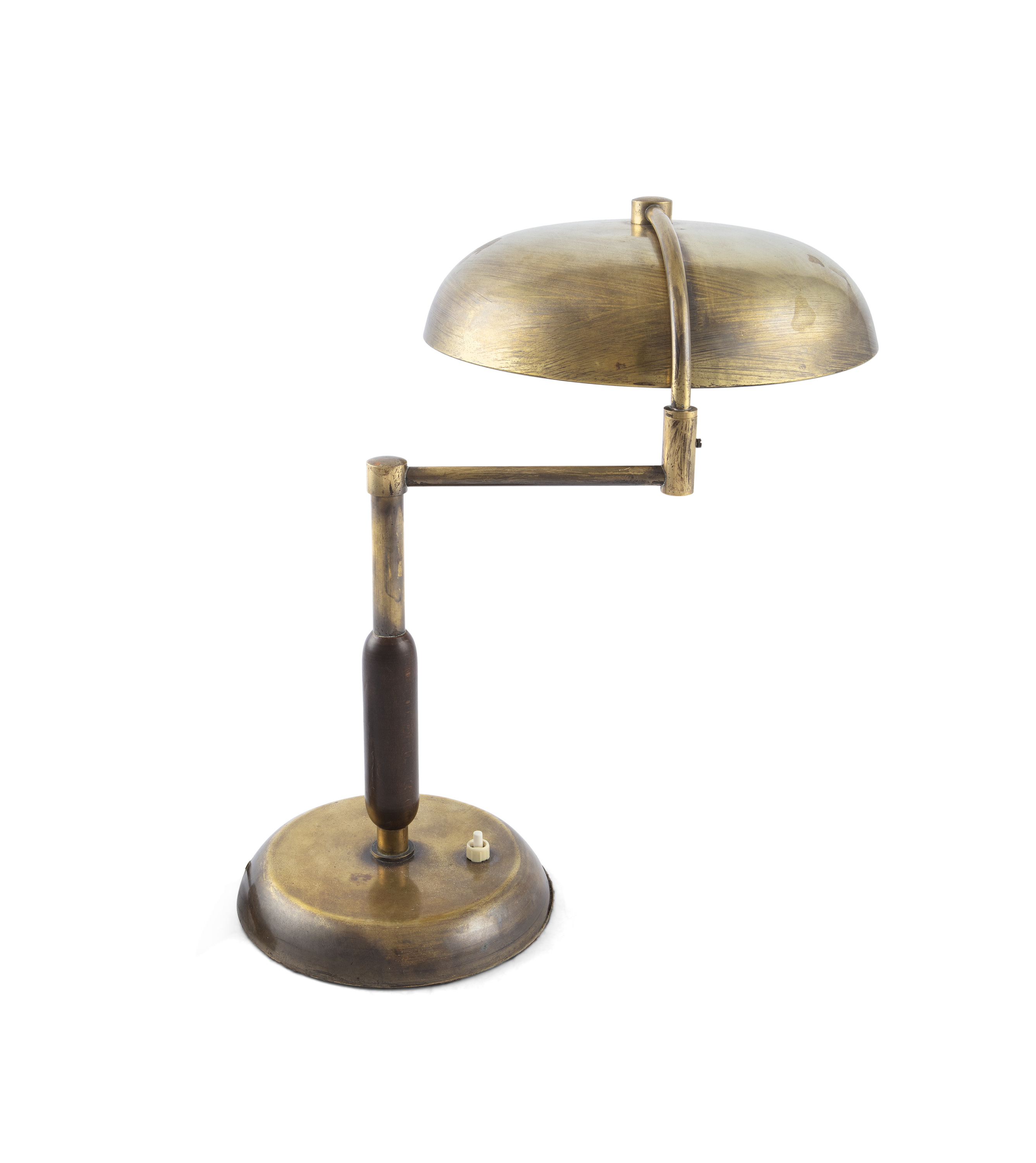 MAISON DESNY A Maison Desny table lamp, in brass and lacquered wood, France c.1930. 39cm high - Image 2 of 5