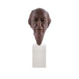 Philip Flanagan (b.1960) Portrait Bust of President Michael D. Higgins Bronze on limestone base,