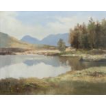 Maurice C. Wilks ARHA RUA (1910-1984) Lough Derryclare, Connemara Oil on canvas, 33 x 43cm (13 x