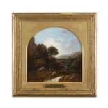 James Arthur O'Connor (1792-1841) Figure in a Mountain River Landscape Oil on canvas, 25 x 24.8cm (