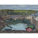 Maurice MacGonigal PRHA (1900-1974) Clogher Harbour Oil on panel, 30 x 40cm (11¾ x 15¾'') Signed;