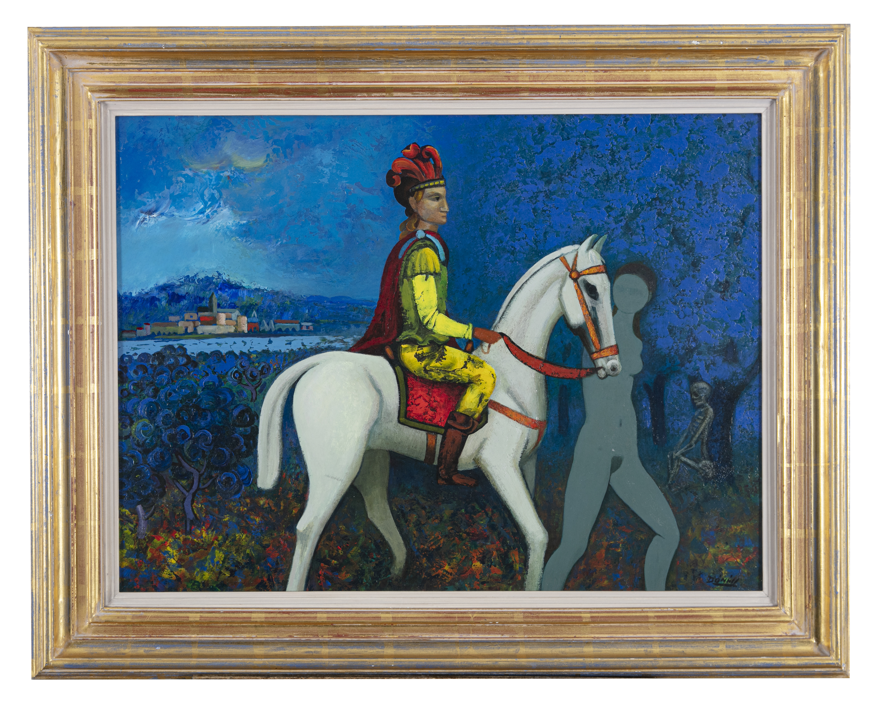 Daniel O'Neill (1920-1974) Horseman Pass By Oil on board, 51 x 69cm (20 x 27¼'') Signed; inscribed