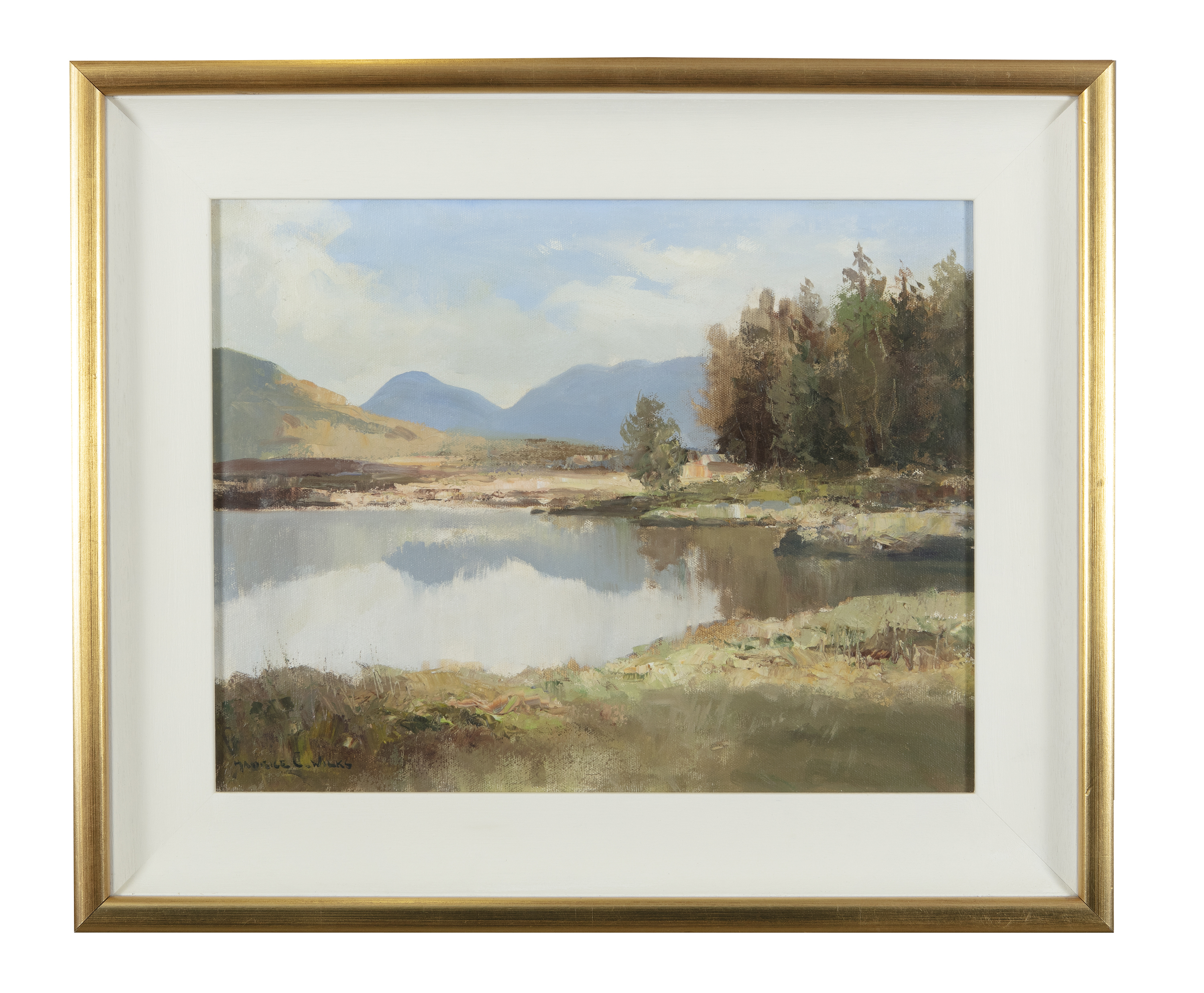 Maurice C. Wilks ARHA RUA (1910-1984) Lough Derryclare, Connemara Oil on canvas, 33 x 43cm (13 x - Image 2 of 4