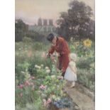 Rose Maynard Barton (1856 -1929) The Old Chelsea Pensioner Watercolour 34.5 x 25cm (13½ x 9¾'')