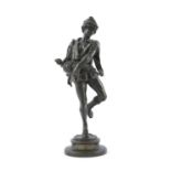 FRENCH SCHOOL (19TH CENTURY) Joueur de Ville Bronze, 35cm high