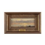 JOHN ROSS MURPHY (1827 - 1892) Sunrise, Skerries, Dublin Oil on canvas laid on board, 9 x 23cm