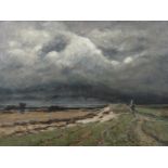 IRISH SCHOOL (LATE 19TH CENTURY) Coastal Landscape under Heavy Skies Oil on canvas, 47 x 63cm
