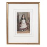 ITALIAN SCHOOL (19TH CENTURY) The Roman Girl Watercolour, 25 x 15cm Signed