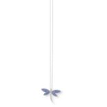 A SAPPHIRE AND DIAMOND DRAGONFLY PENDANT ON CHAIN, the body set with graduated brilliant-cut