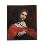 AFTER LORENZO LOTTO St Catherine Oil on canvas, 57 x 47cm