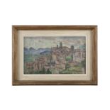 HERBERT DALY (20TH CENTURY) Italian townscape Oil on canvas, 28.5 x 46cm