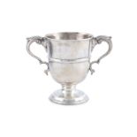 AN IRISH SILVER GEORGE III LOVING CUP, Dublin, lacking date letter, makers mark of William Thompson,
