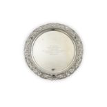 AN IRISH CELTIC REVIVAL SILVER PRESENTATION SALVER, Dublin 1924, mark of West & Sons, inscribed '